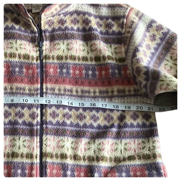Alfred Dunner - Pink & Purple Striped Fleece Zip Up Jacket ~ Small Petite - Picture 9 of 15